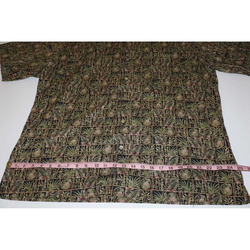 Tori Richard Honolulu Mens XL Tropical Palm Print Button Down Cruise Shirt - Picture 7 of 11